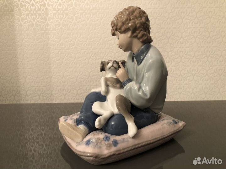 Lladro фарфоровая статуэтка Дети с животными
