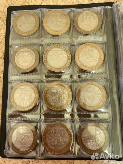 Коллекция 10 рублевых монет 88 штук