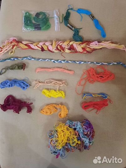 Нитки мулине пяльцы канва