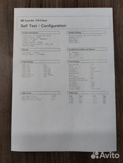 Принтер HP LaserJet P2015 Гарантия