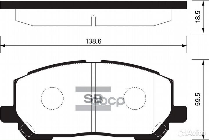 Колодки передние lexus RX300 00-03 SP1384 SP138