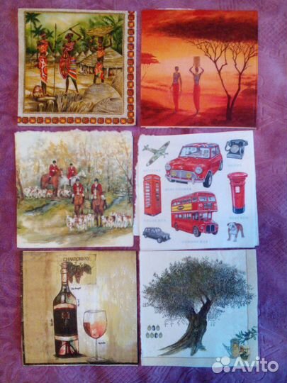 Салфетки для декупажа 16 шт. цена за все