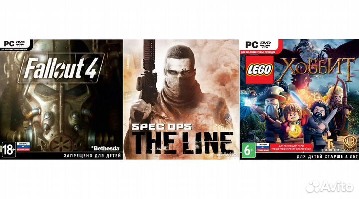 Fallout 4, Spec Ops, lego Hobbit (Ключи Steam)