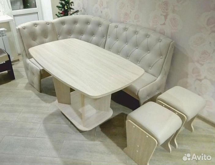 Кухонный уголок Консул Премиум шимо светлый/светл