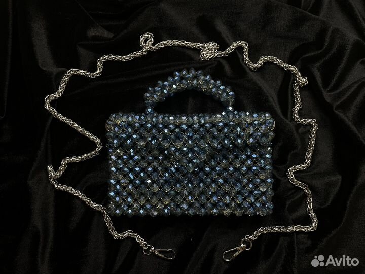 Сумка из хрустальных бусин