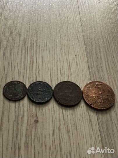 1, 2, 3 и 5 копеек 1924
