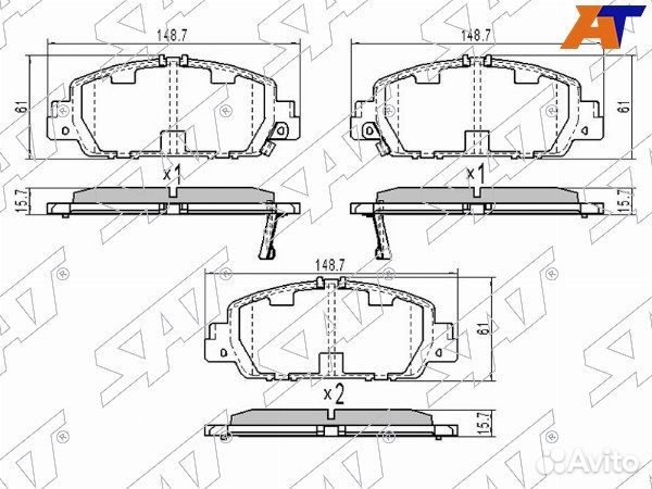 Колодки тормозные Передние honda vezel