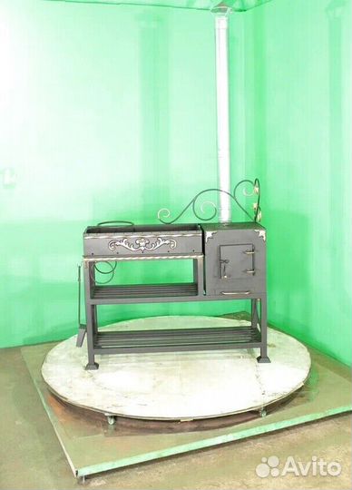 Мангал с печкой под казан