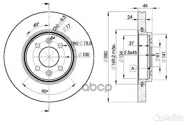 Диск тормозной 78BD7829-2 Icer