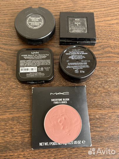 Mac, inglot, NYX румяна