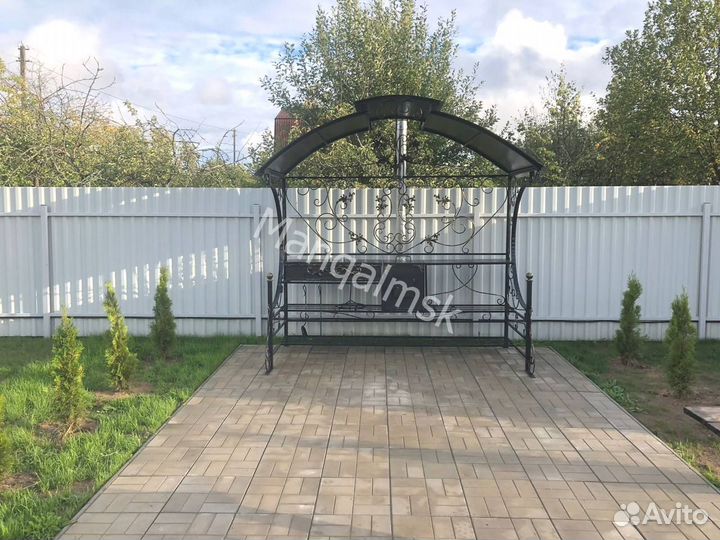 Мангал с печью под казан