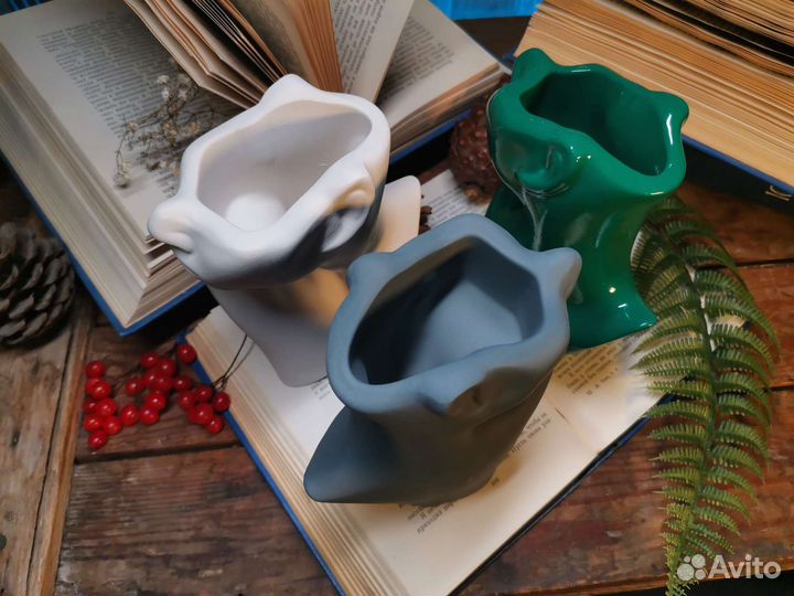 Ваза для сухоцветов силуэт девушки кашпо голова