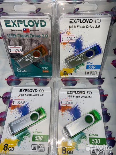 Usb накопитель Exployd green 8gb