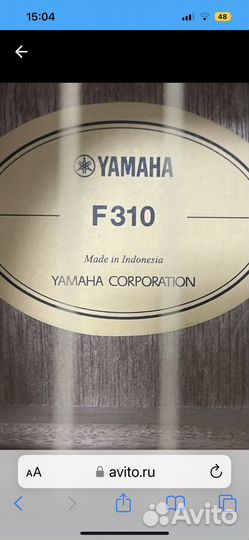 Гитара Yamaha f310