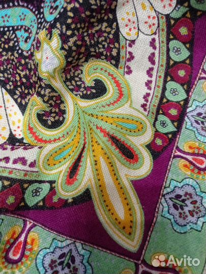 Платок огромная шерстяная шаль 140см etro италия