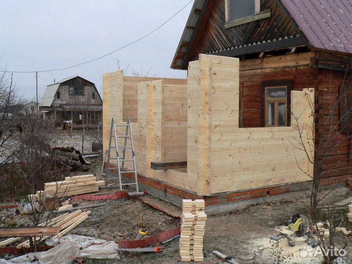 Пристройка к дому из бруса