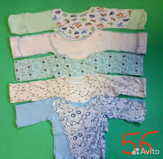 4 разных пакета одежды р.68,62, 56