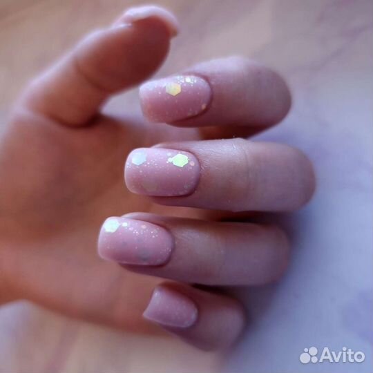 Маникюр гель лак наращивание