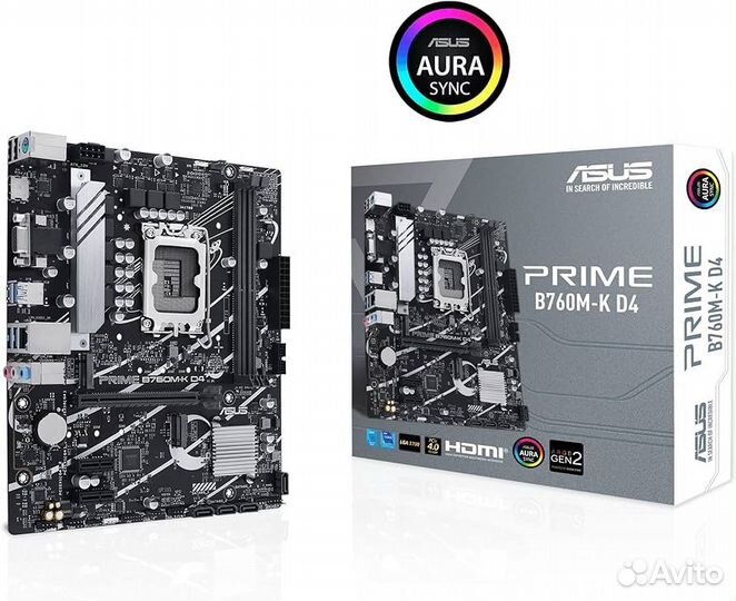 Материнская плата LGA1700 Asus Prime B760M-K D4