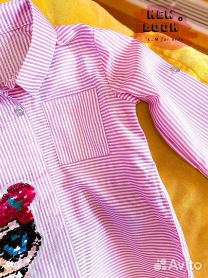 Рубашка новая LOL на девочку 110 116