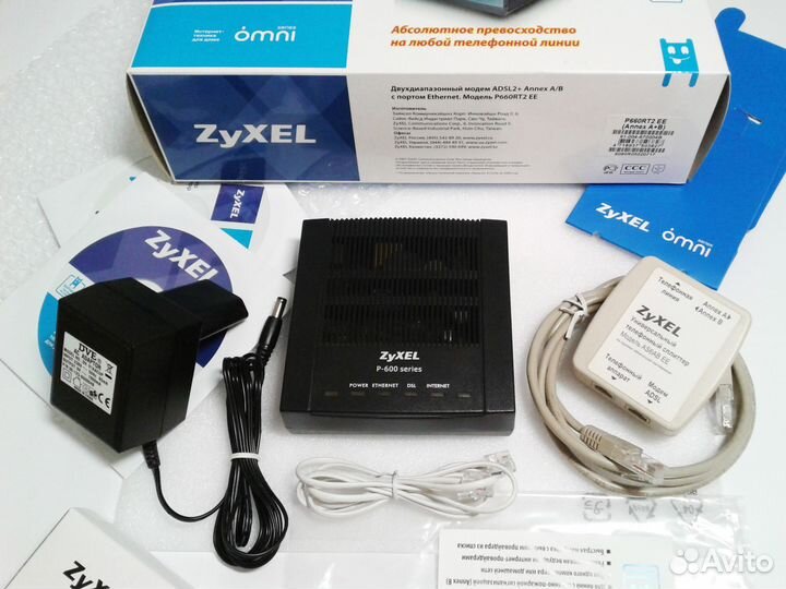 Внешний adsl-модем (роутер) zyxel P660RT2 EE