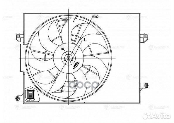 Э/вентилятор охл. с кожухом для а/м Hyundai iX3