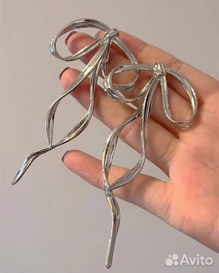 Серьги бантики