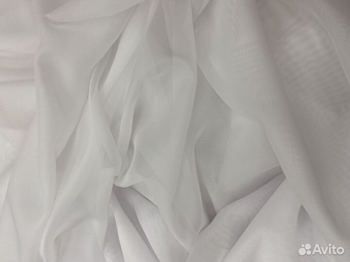 Штора из белой вуали 400х270