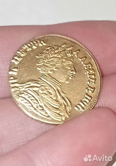 Золотой Червонец Петра 1714 года