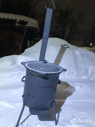 Казан чугунный + печь