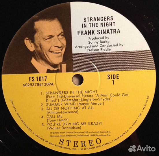 Виниловая пластинка Frank Sinatra, Strangers In Th