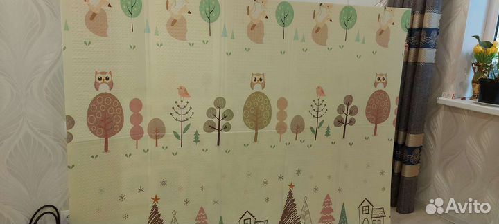 Детский коврик для ползания,двустрононный