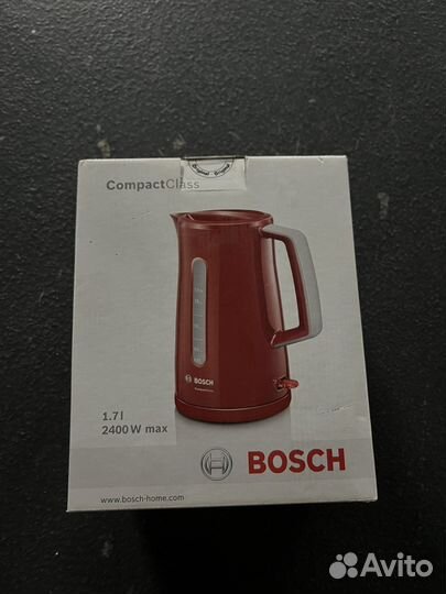Новый электрический чайник Bosch TWK красный