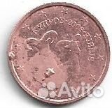 2 евроцента 2008 г. Кипр брак