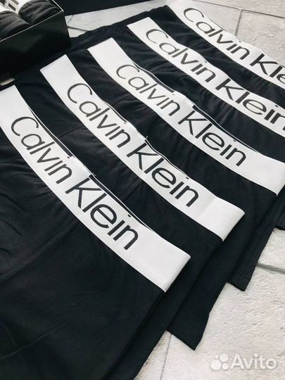 Трусы мужские боксеры черные calvin klein art.398