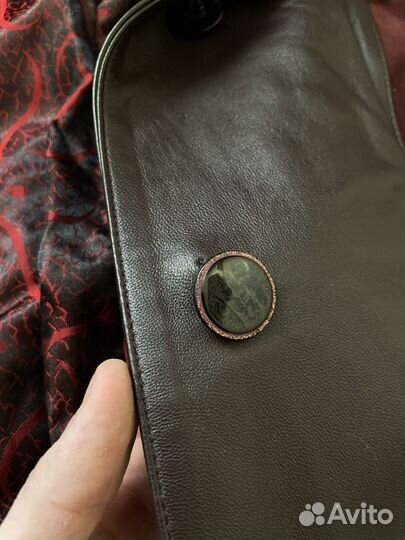 Кожаный плащ женский