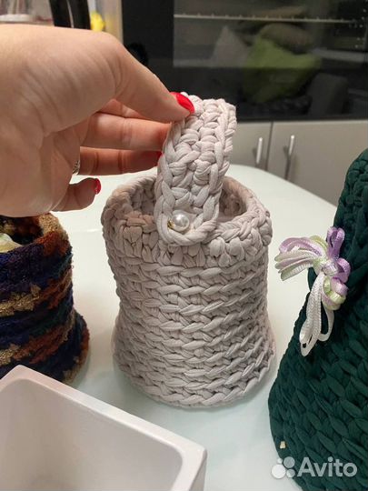 Корзинка вязаная