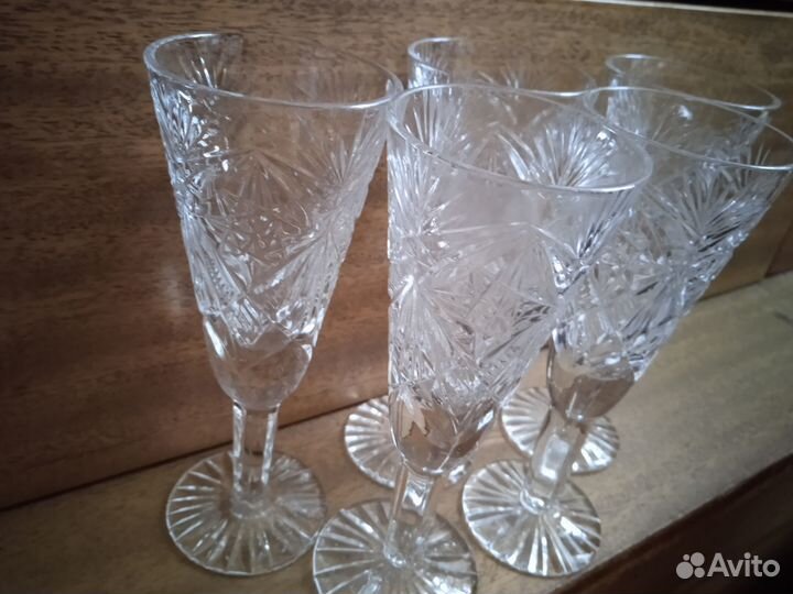 Конфетница, фужеры из хрусталя