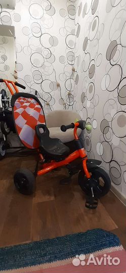 Велосипед коляска с ручкой