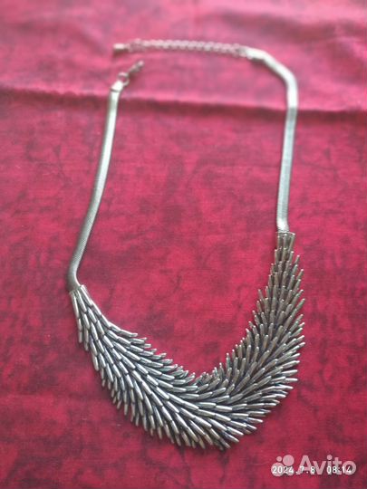 Цепь колье и сережки, бижутерия