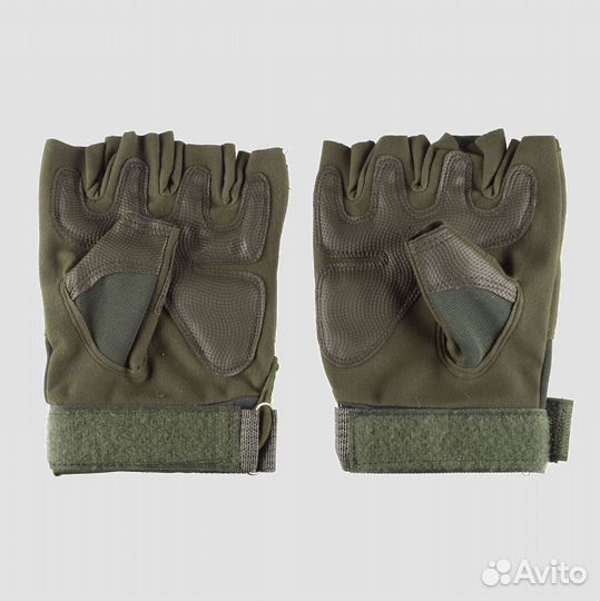 Перчатки тактические, палы/беспал (черные/зеленые)