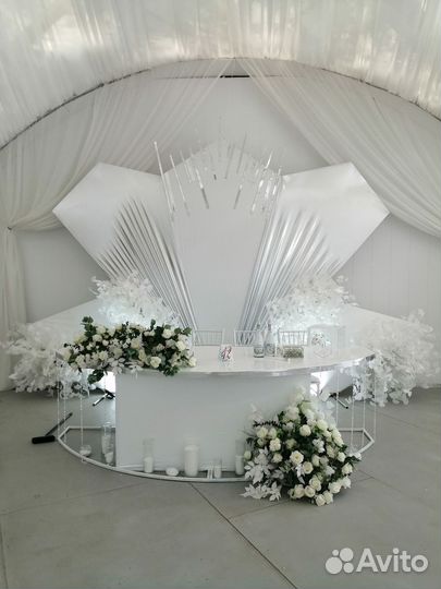 Оформление свадьбы, выездная регистрация, фото зон