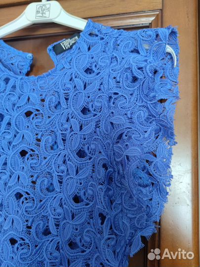 Zara (оригинал) платье миди кружево XS 40-42