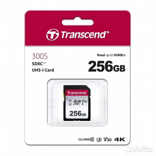 Карта памяти SD 256GB Transcend 300S sdxc UHS-I U3