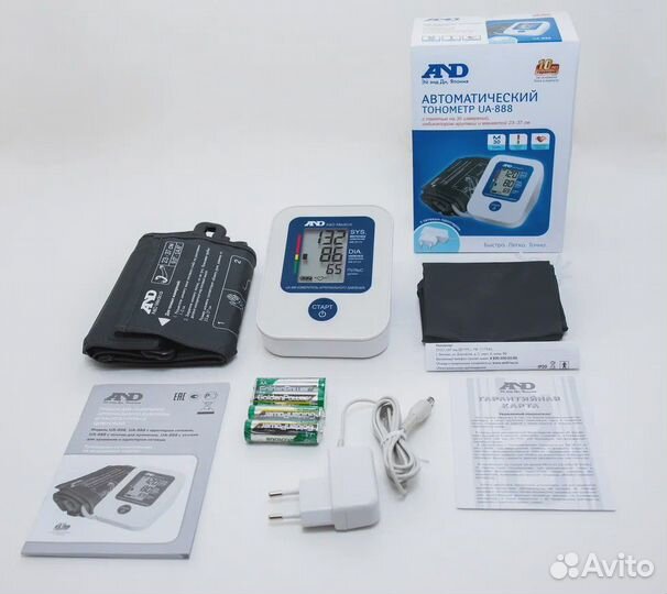 Тонометр AND UA-888AC, манжета 23-37 см, адаптер