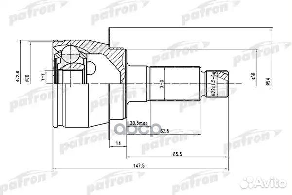 ШРУС наружный 28x58x29 suzuki SX4 RW415/RW416