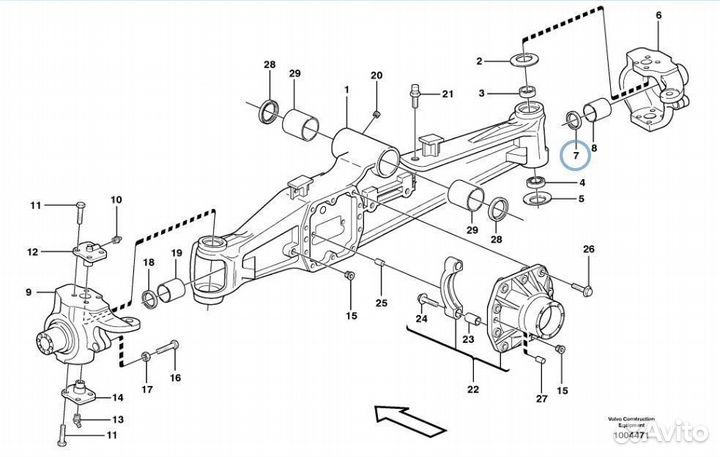 98645.5 Сальник полуоси экскаватор погрузчик