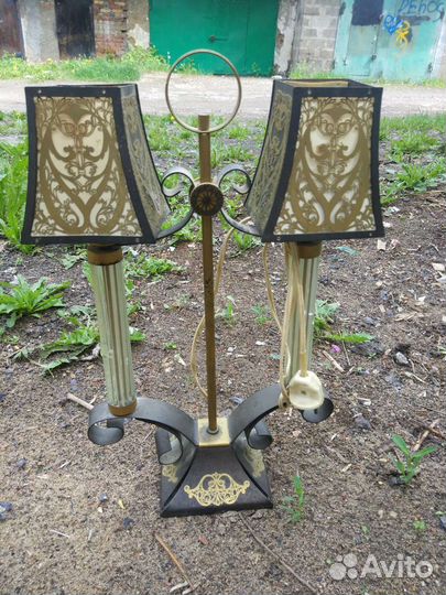 Настольная лампа СССР филигранная в стиле ар-деко