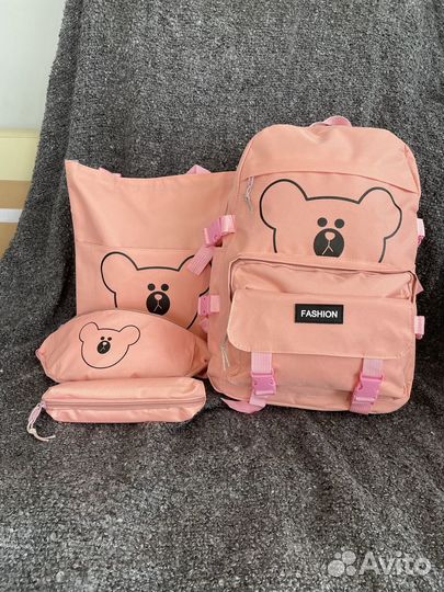Рюкзак школьный для девочки новый 4в1