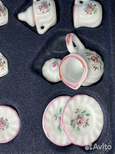 Кукольная миниатюра чайный сервиз